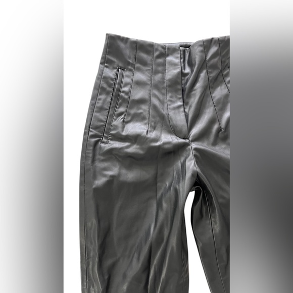 NWT Zara faux leather straight leg pants XS - Picture 2 of 10